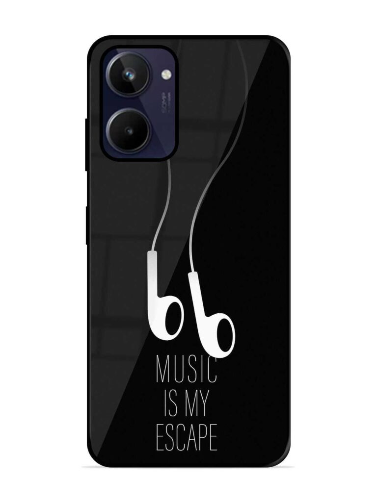 Music Is My Escape Glossy Metal Phone Cover for Realme 10 Zapvi