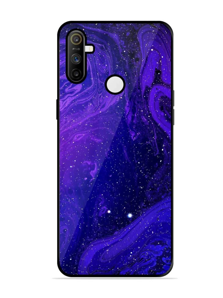 Galaxy Acrylic Abstract Art Glossy Metal Phone Cover for Realme Narzo 10A Zapvi
