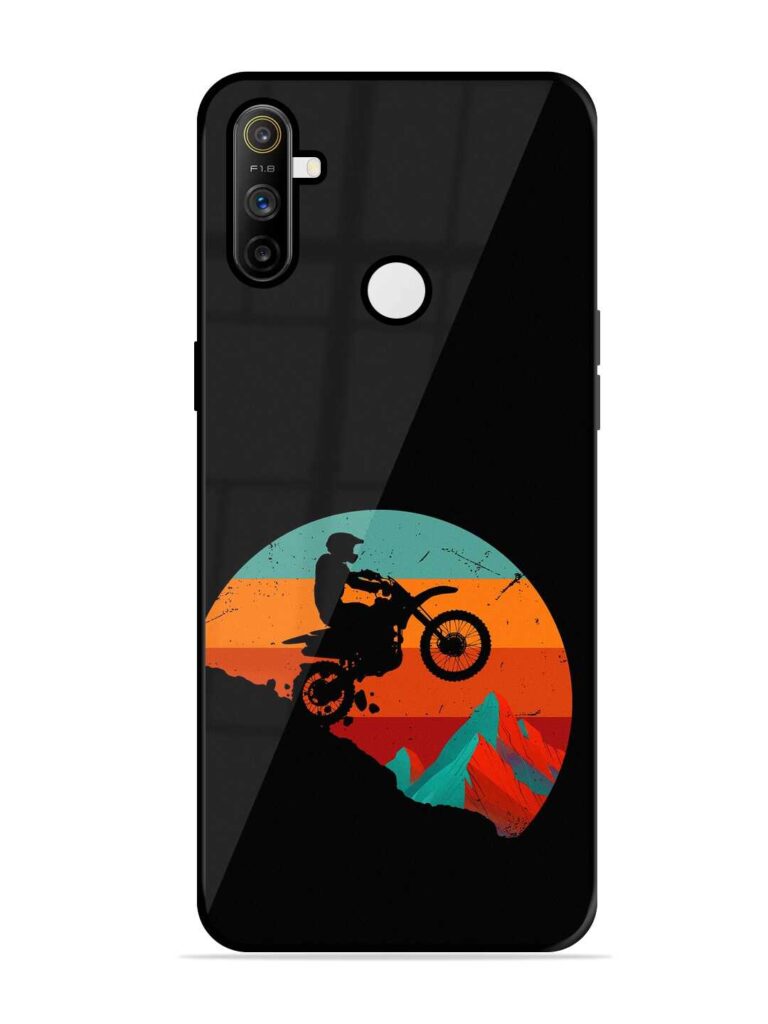 Mountain Bike Glossy Metal Phone Cover for Realme Narzo 20A Zapvi