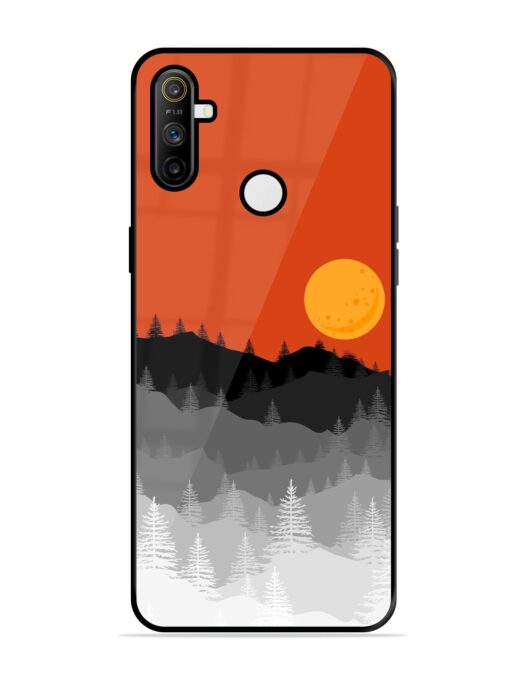 Mountain Lofi Sun Glossy Metal Phone Cover for Realme Narzo 20A Zapvi