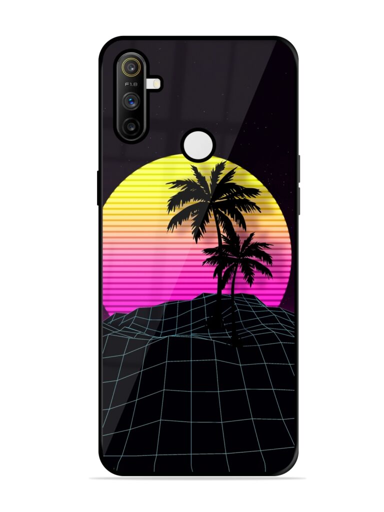 Coconut Vector Glossy Metal Phone Cover for Realme Narzo 20A Zapvi