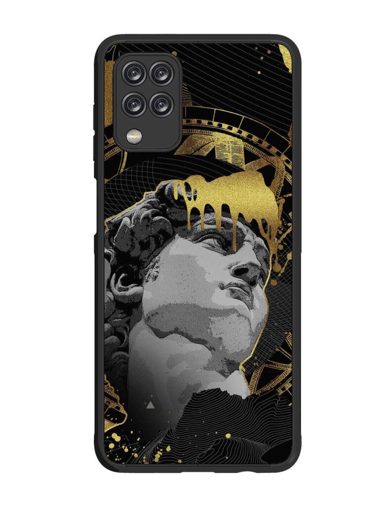 Roman Face Glossy Metal Phone Cover for Samsung Galaxy F12 Zapvi