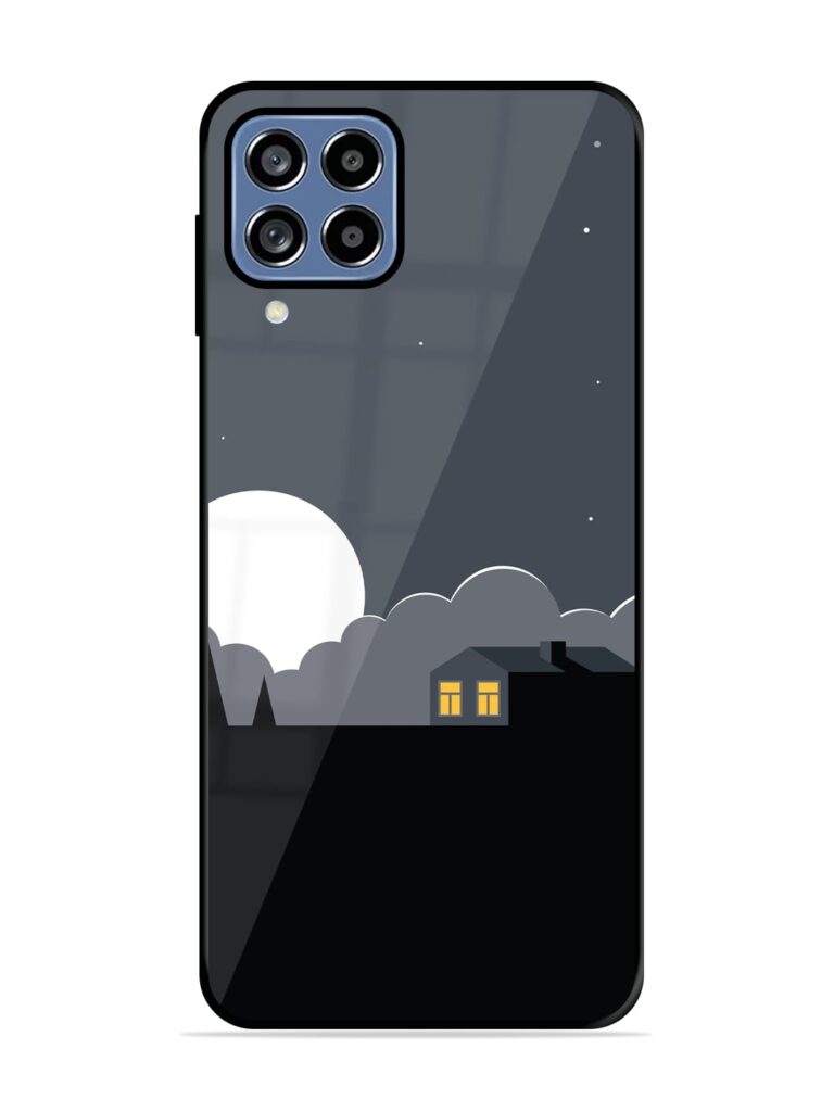 Full Moon Vector Art Glossy Metal Phone Cover for Samsung Galaxy F22 Zapvi