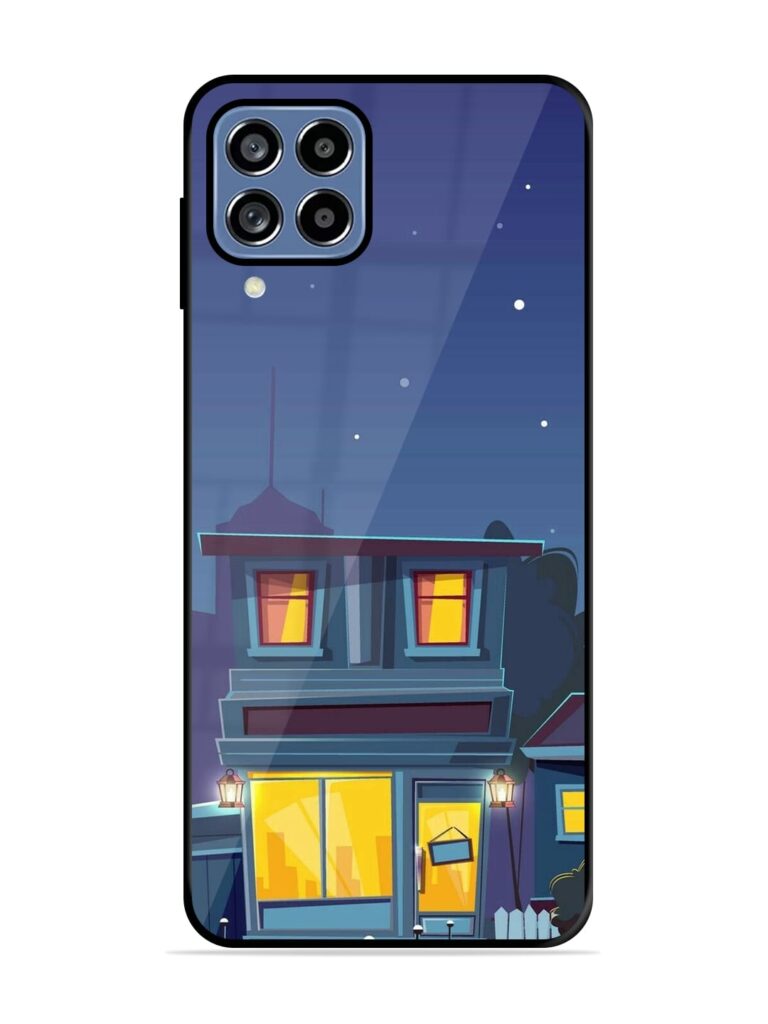 Vector Night House Glossy Metal Phone Cover for Samsung Galaxy F22 Zapvi