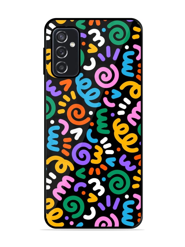 Colorful Seamless Vector Glossy Metal Phone Cover for Samsung Galaxy M52 (5G) Zapvi