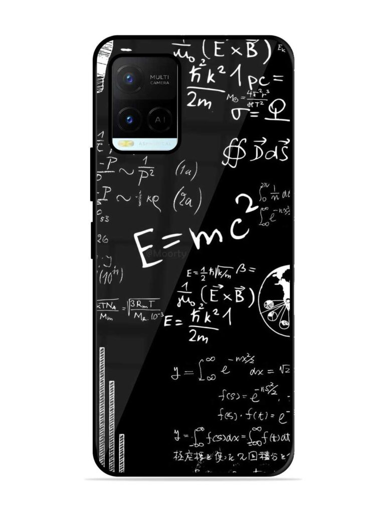 E=Mc2 Mass?Energy Equivalence Glossy Metal Phone Cover for Vivo Y21A Zapvi