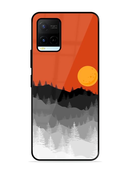 Mountain Lofi Sun Glossy Metal Phone Cover for Vivo Y21A Zapvi