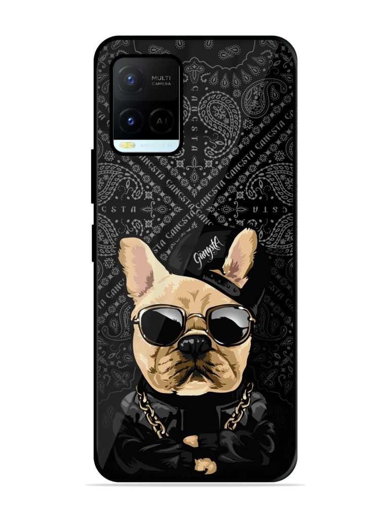 Gangsta Cool Sunmetales Dog Glossy Metal Phone Cover for Vivo Y21A Zapvi