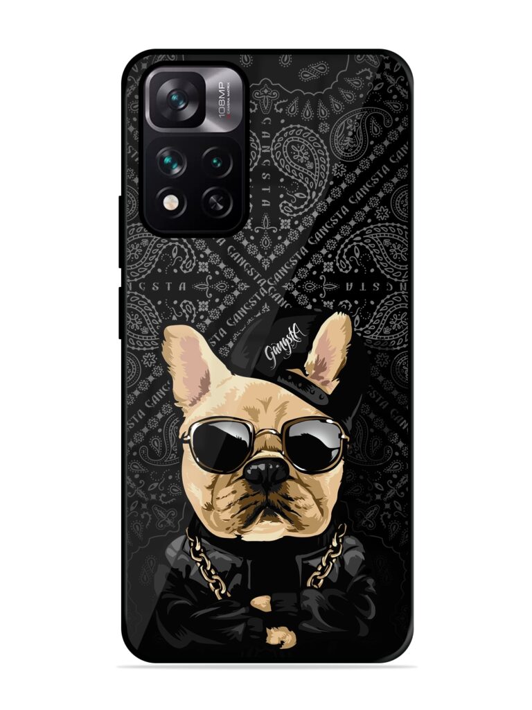 Gangsta Cool Sunmetales Dog Glossy Metal Phone Cover for Xiaomi Mi 11I Hypercharge (5G) Zapvi