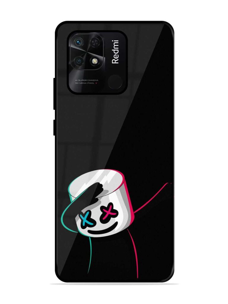 Black Marshmallow Glossy Metal Phone Cover for Xiaomi Redmi 10 Zapvi