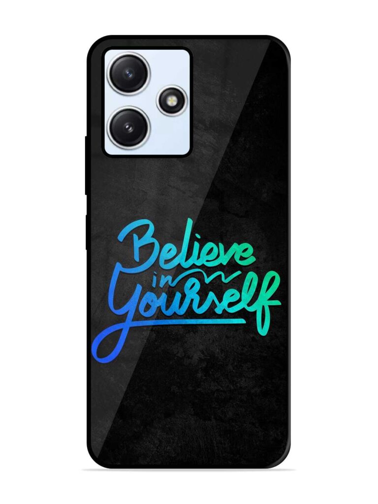 Believe In Yourself Glossy Metal Phone Cover for Xiaomi Redmi 12 (5G) Zapvi