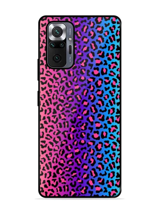 Colorful Leopard Seamless Glossy Metal Phone Cover for Xiaomi Redmi Note 10 Pro Zapvi