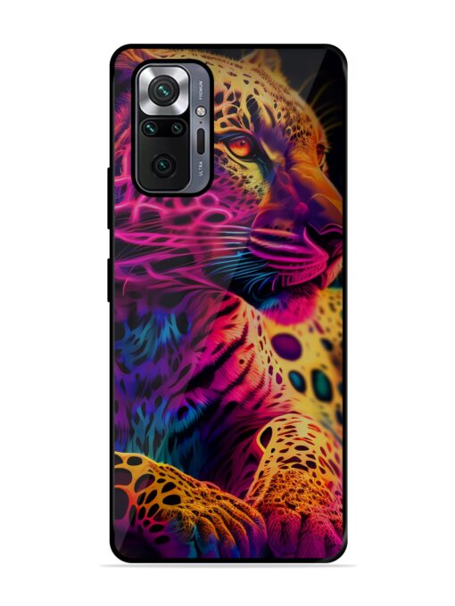 Leopard Art Glossy Metal Phone Cover for Xiaomi Redmi Note 10 Pro Zapvi