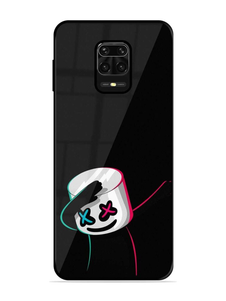 Black Marshmallow Glossy Metal Phone Cover for Xiaomi Redmi Note 9 Pro Zapvi