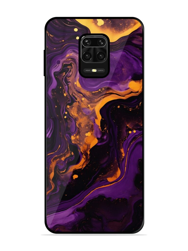 Painting Of A Purple Glossy Metal Phone Cover for Xiaomi Redmi Note 9 Pro Zapvi