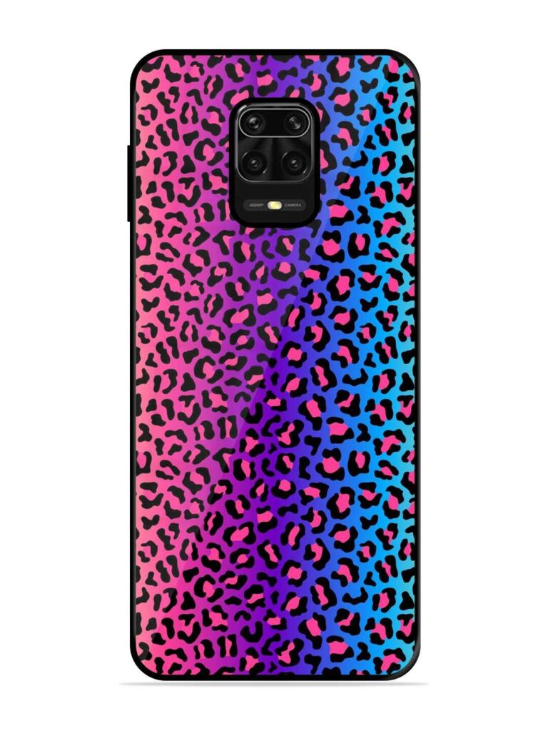 Colorful Leopard Seamless Glossy Metal Phone Cover for Xiaomi Redmi Note 9 Pro Max Zapvi