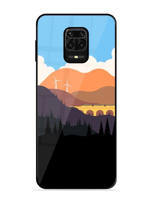 Minimal Mountain Vector Glossy Metal Phone Cover for Xiaomi Redmi Note 9 Pro Max Zapvi