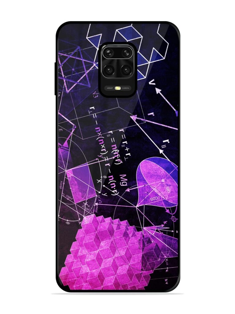 Math Physics Formula Art Glossy Metal Phone Cover for Xiaomi Redmi Note 9 Pro Max Zapvi