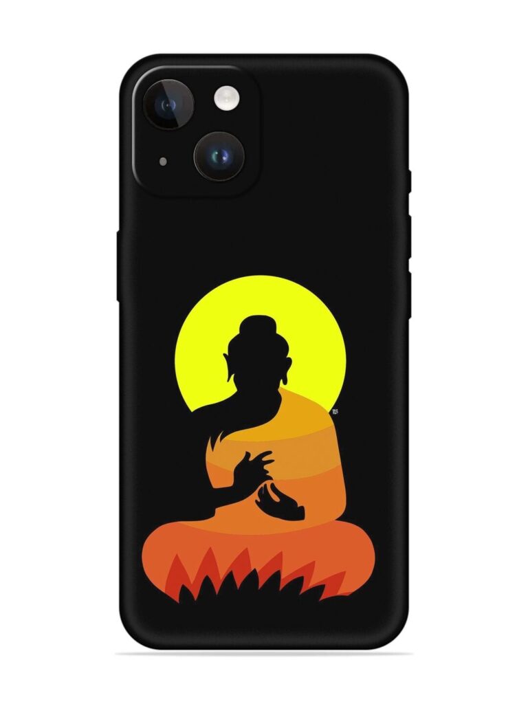 Buddha Art Black Soft Silicone Case for Apple Iphone 14 Zapvi