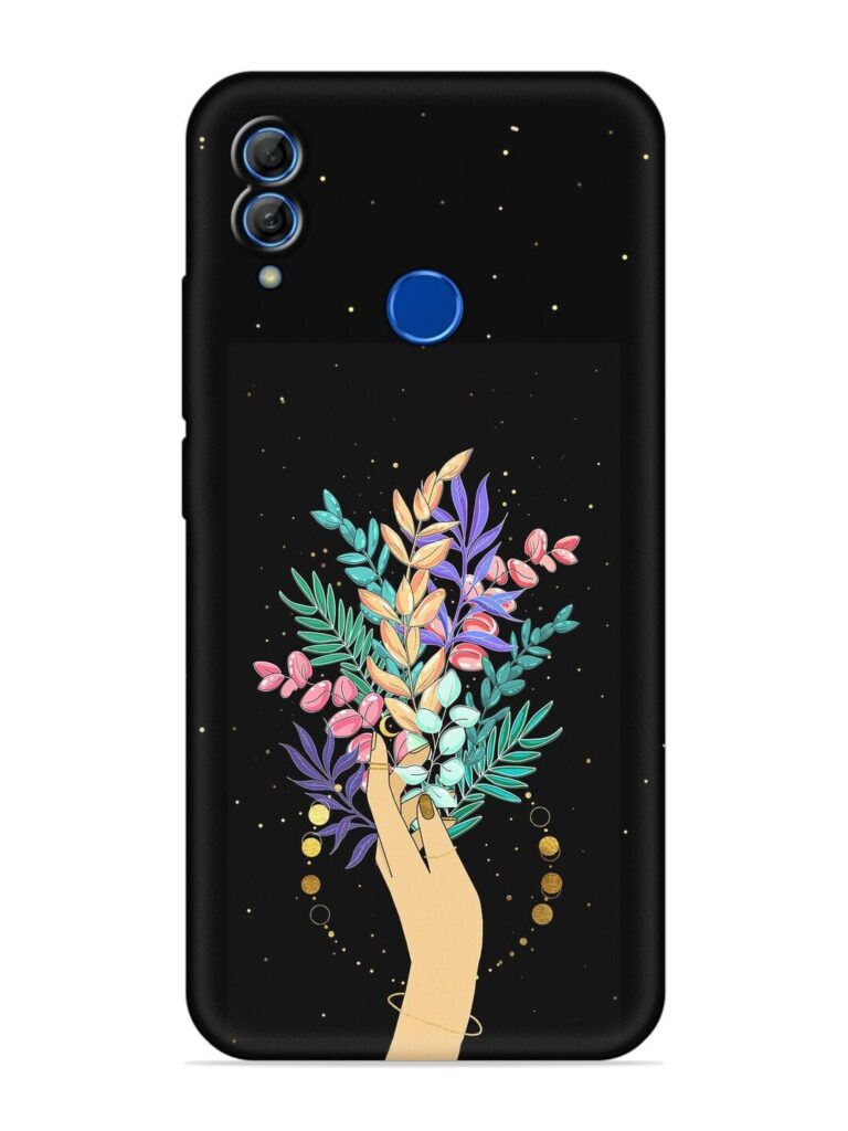 Flower On Hand Soft Silicone Case for Honor 10 Lite Zapvi