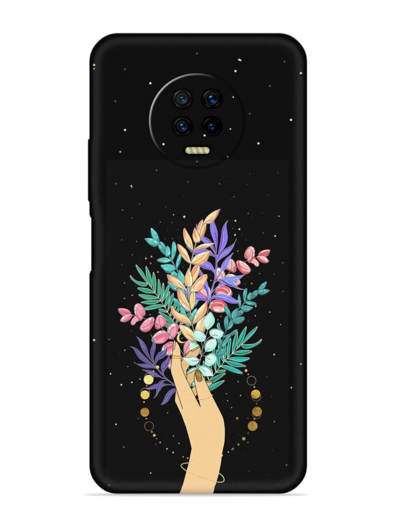 Flower On Hand Soft Silicone Case for Infinix Note 7 Zapvi