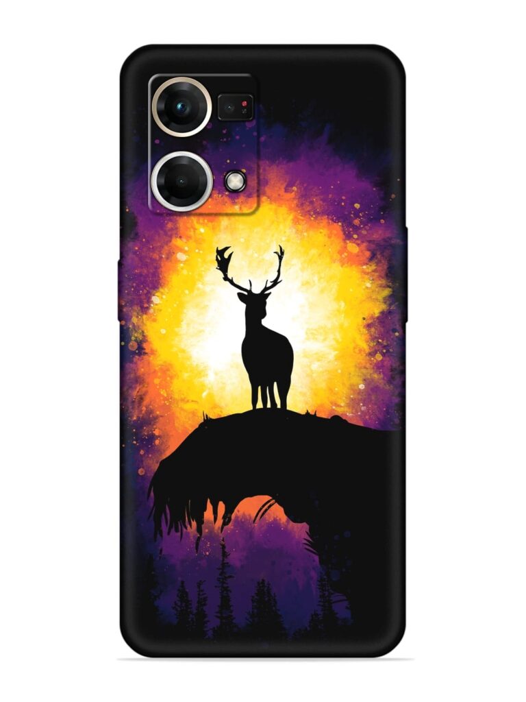 Elk Animal Art Soft Silicone Case for Oppo Reno 7 (4G) Zapvi
