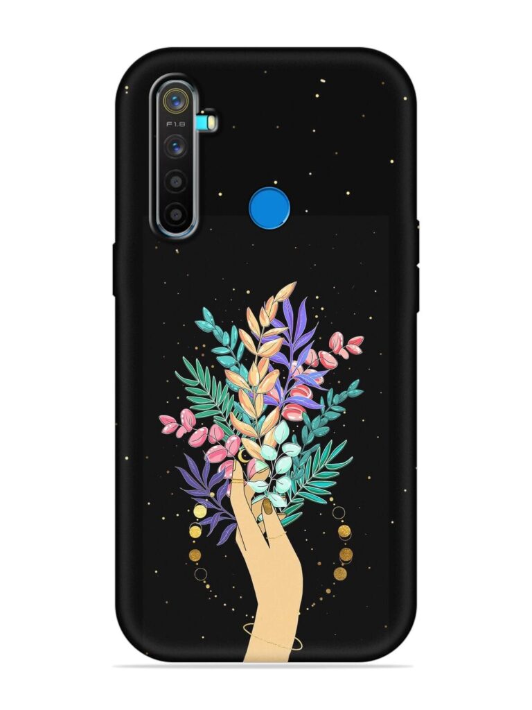 Flower On Hand Soft Silicone Case for Realme 5 Zapvi