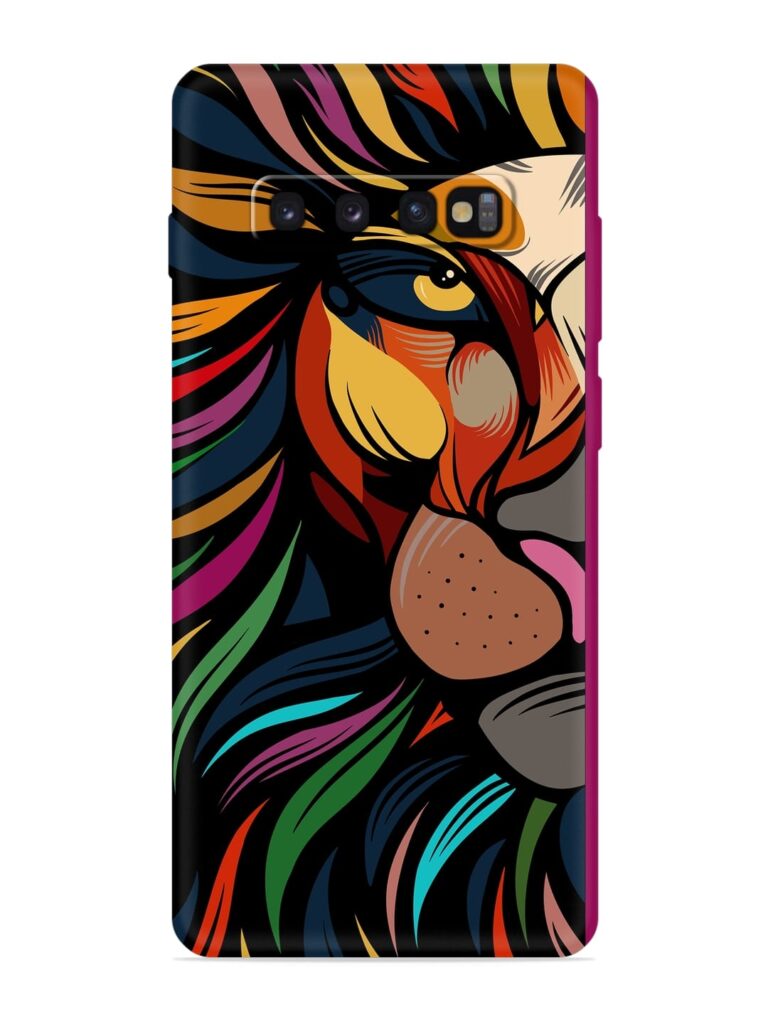 Trippy Lion Art Soft Silicone Case for Samsung Galaxy S10 Zapvi