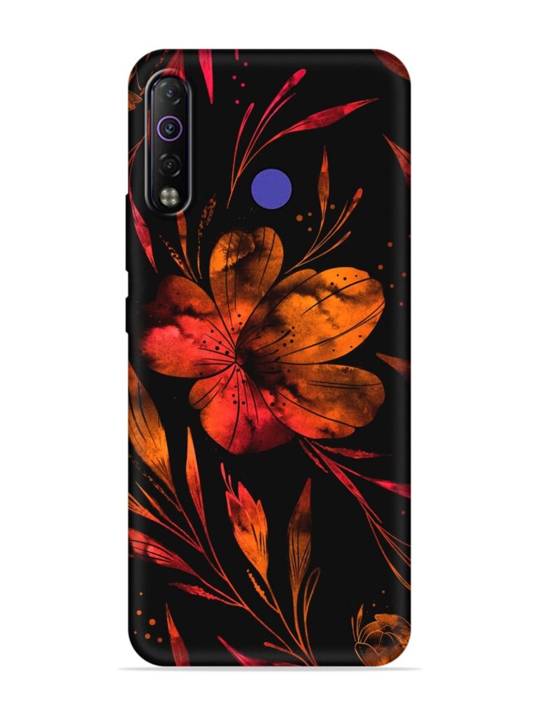 Red Flower Painting Soft Silicone Case for Tecno Camon 12 Air Zapvi