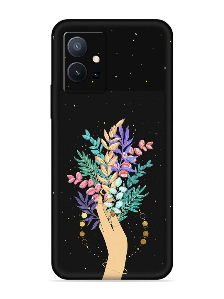 Flower On Hand Soft Silicone Case for Vivo T1 (5G) Zapvi