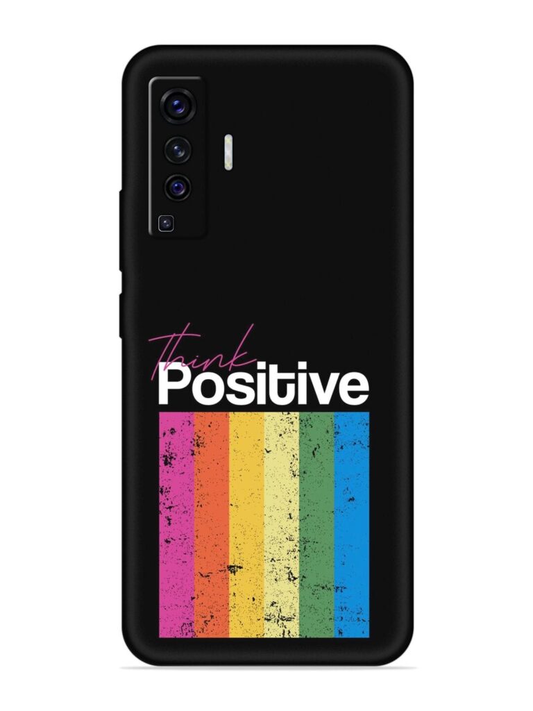 Think Positive Typography Soft Silicone Case for Vivo X50 Zapvi