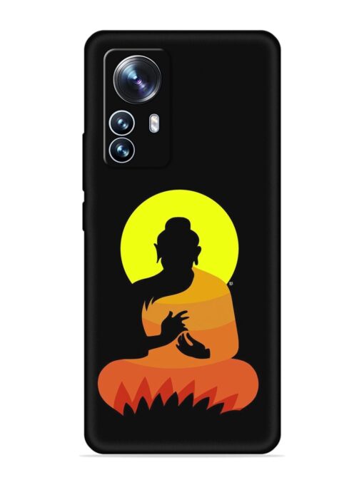 Buddha Art Black Soft Silicone Case for Xiaomi Mi 12 Pro (5G) Zapvi