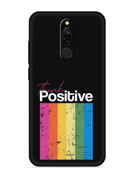 Think Positive Typography Soft Silicone Case for Xiaomi Redmi 8 Zapvi