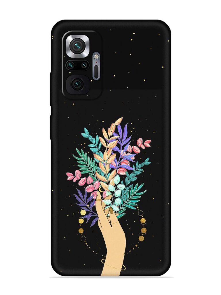 Flower On Hand Soft Silicone Case for Xiaomi Redmi Note 10 Pro Zapvi