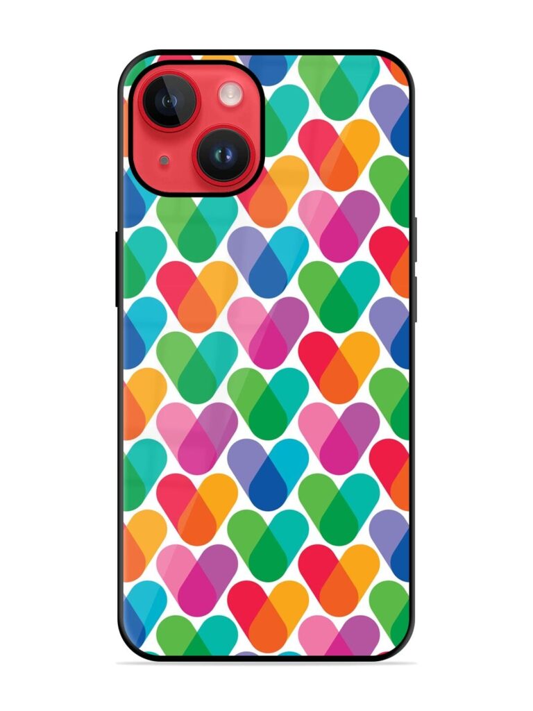 Overlapping Colors Colorful Glossy Metal TPU Case for Apple Iphone 14 Zapvi