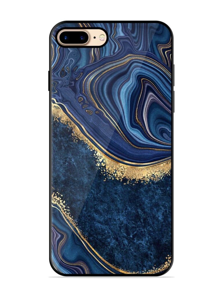 Abstract Background Blue Premium Glass Case for Apple Iphone 7 Plus Zapvi