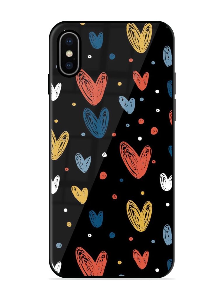 Happy Valentines Day Glossy Metal TPU Case for Apple Iphone X Zapvi