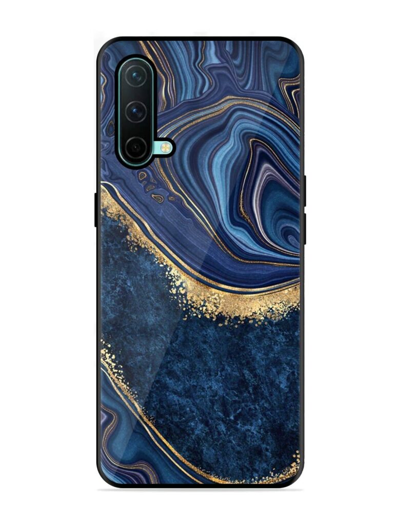 Abstract Background Blue Premium Glass Case for Oneplus Nord Ce (5G) Zapvi