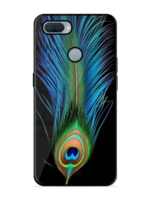 Peacock Feather Premium Glass Case for Oppo A12 Zapvi