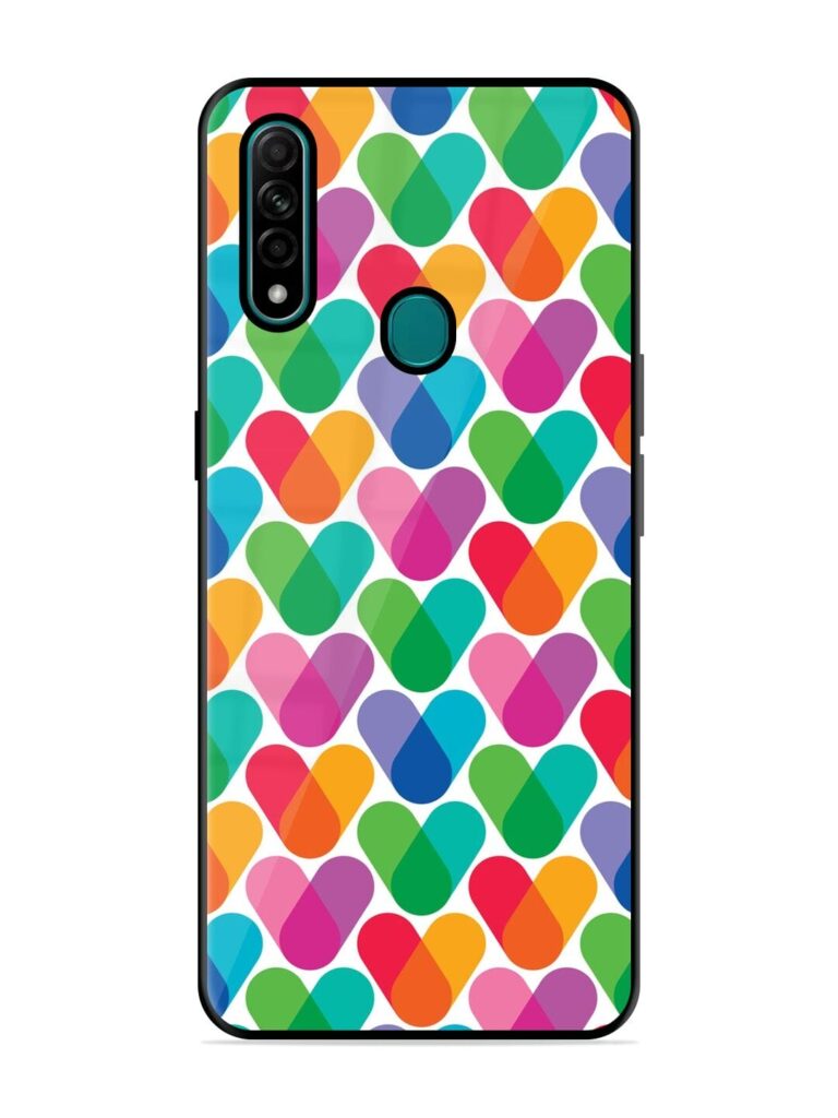 Overlapping Colors Colorful Premium Glass Case for Oppo A31 Zapvi