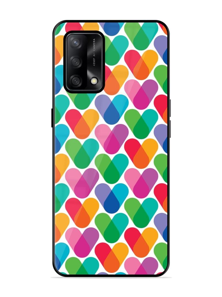 Overlapping Colors Colorful Glossy Metal TPU Case for Oppo F19 Zapvi