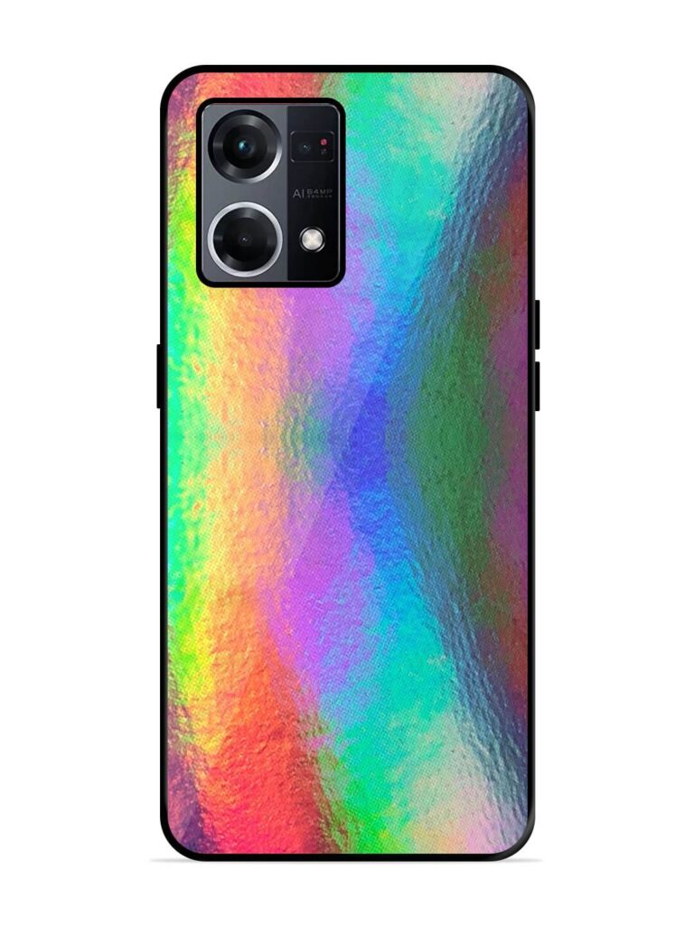 Colorful Holographic Background Glossy Metal TPU Case for Oppo F21S Pro (4G) Zapvi