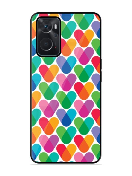 Overlapping Colors Colorful Premium Glass Case for Oppo K10 (4G) Zapvi