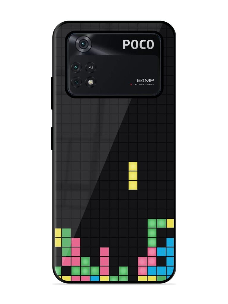 Square Game Glossy Metal TPU Case for Poco X4 Pro (5G) Zapvi