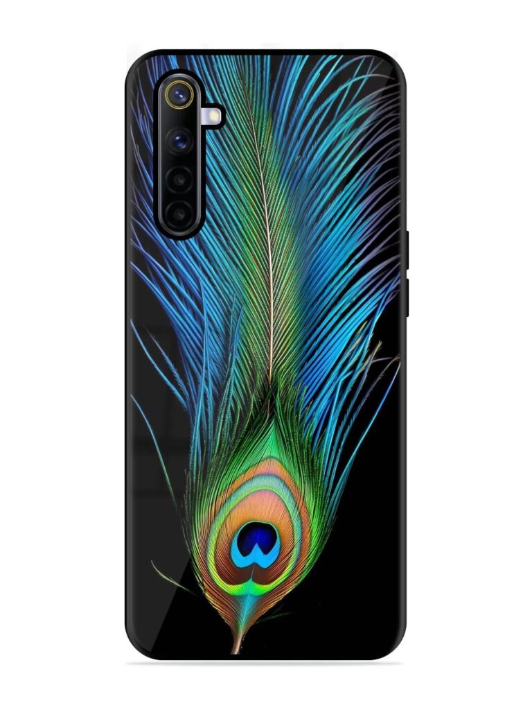 Peacock Feather Glossy Metal TPU Case for Realme 6 Zapvi