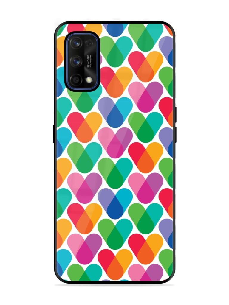 Overlapping Colors Colorful Glossy Metal TPU Case for Realme 7 Pro Zapvi