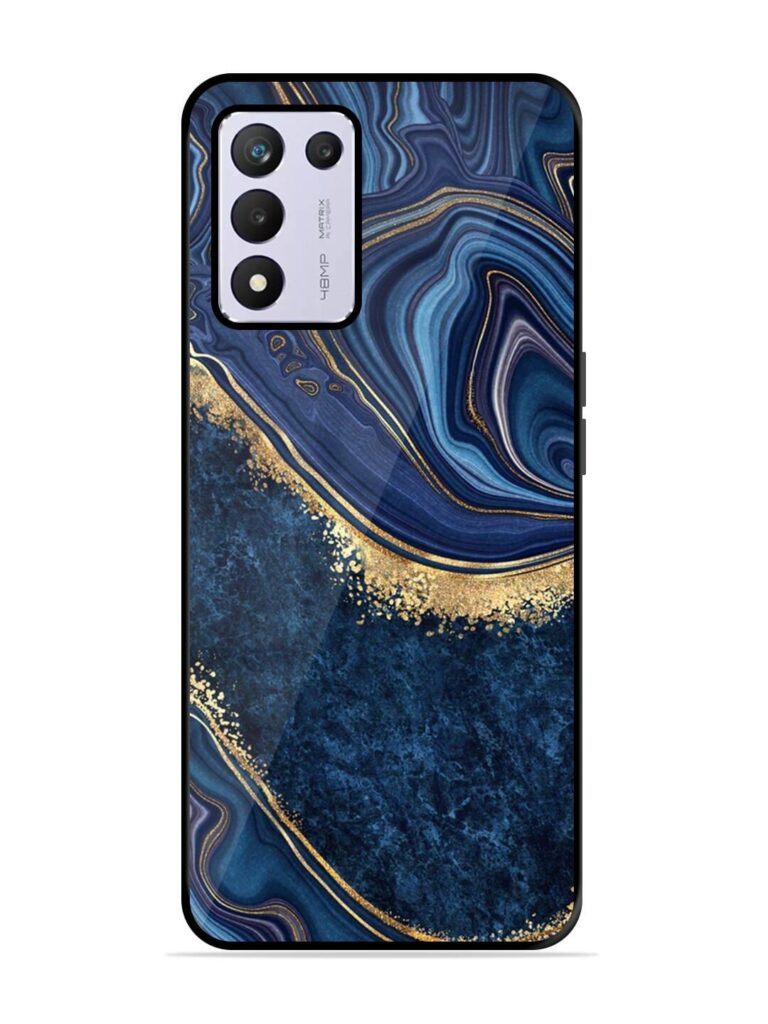Abstract Background Blue Glossy Metal TPU Case for Realme 9 Se (5G) Zapvi