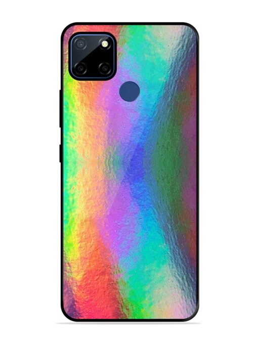 Colorful Holographic Background Premium Glass Case for Realme C21Y Zapvi