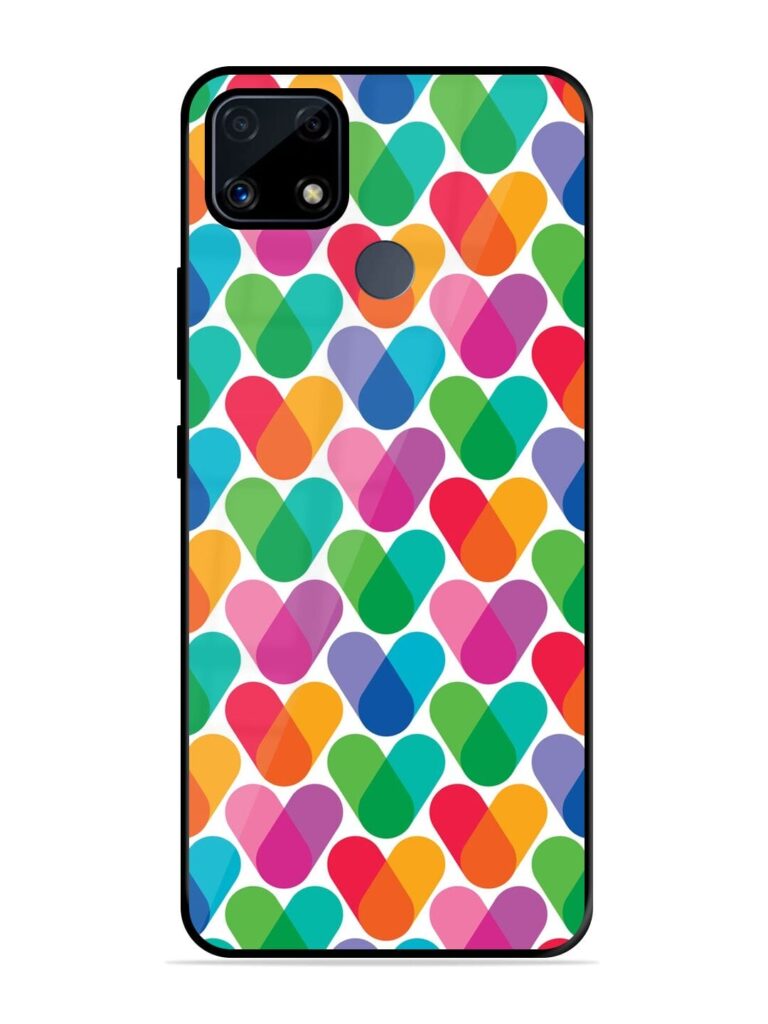 Overlapping Colors Colorful Glossy Metal TPU Case for Realme C25S Zapvi
