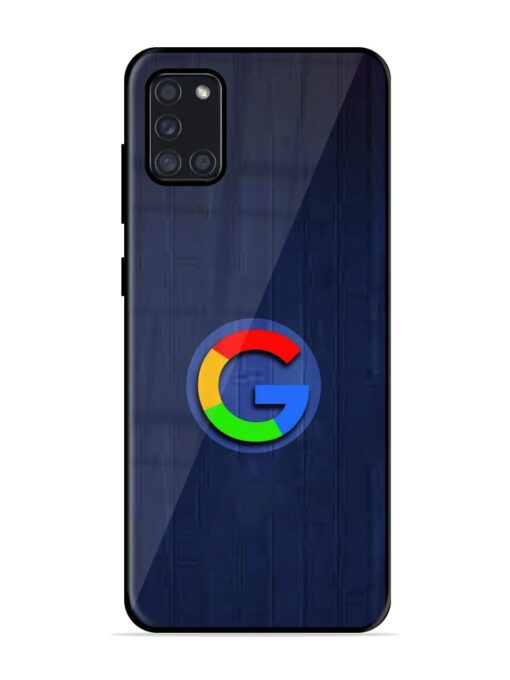 Google Logo Printed Premium Glass Case for Samsung Galaxy A31 Zapvi